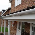 New white fascia with white half round gutter