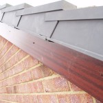 Mahogany woodgrain effect bargeboard