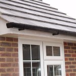 Black square pvc guttering