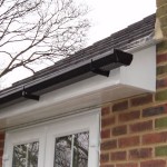 Black square pvc guttering
