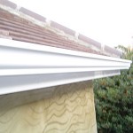 White extruded aluminium gutter