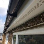 Fascia, Vented Soffit & Black Round Gutter