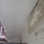 Angled white soffit