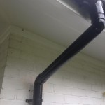 Black Round swan neck, White Fascia Angled Soffit