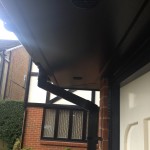 Black Soffit Fascia & Ogee Gutter With Square Pipe