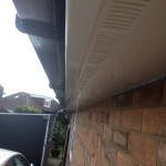 Brown Square Gutter white Fascia & Vented Soffit