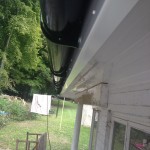 Deepflow Black Gutter with Whte Fascia and Angled Soffit