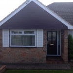 White Bargeboard with Rosewood Cladding