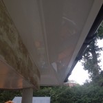 White soffit on angle