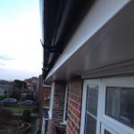 Black Round Gutter White Fascia & Soffit